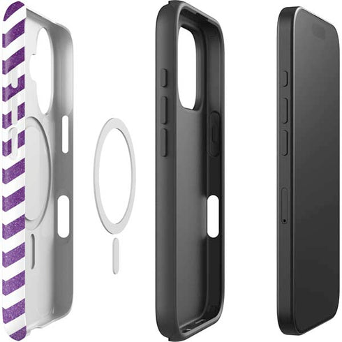 Purple Chevron iPhone 16 Plus Magsafe Impact Case